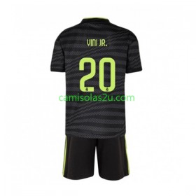 Camisolas de futebol Real Madrid Vinicius Junior 20 Criança Equipamento 3ª 2022/23 Manga Curta
